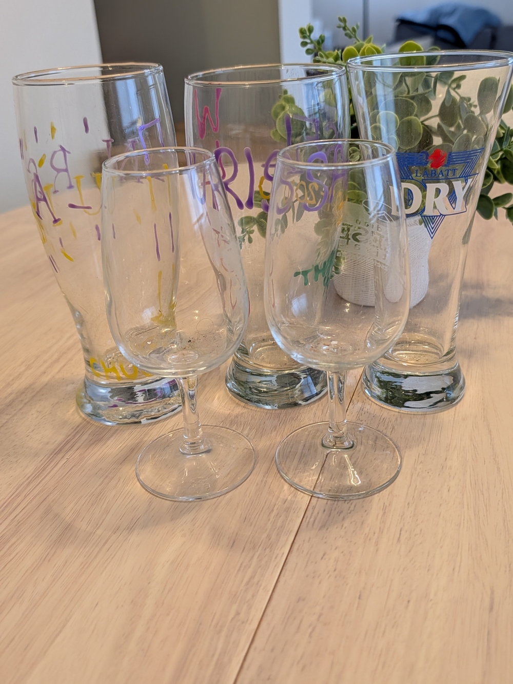 Assorted Beer and Wine Glasses